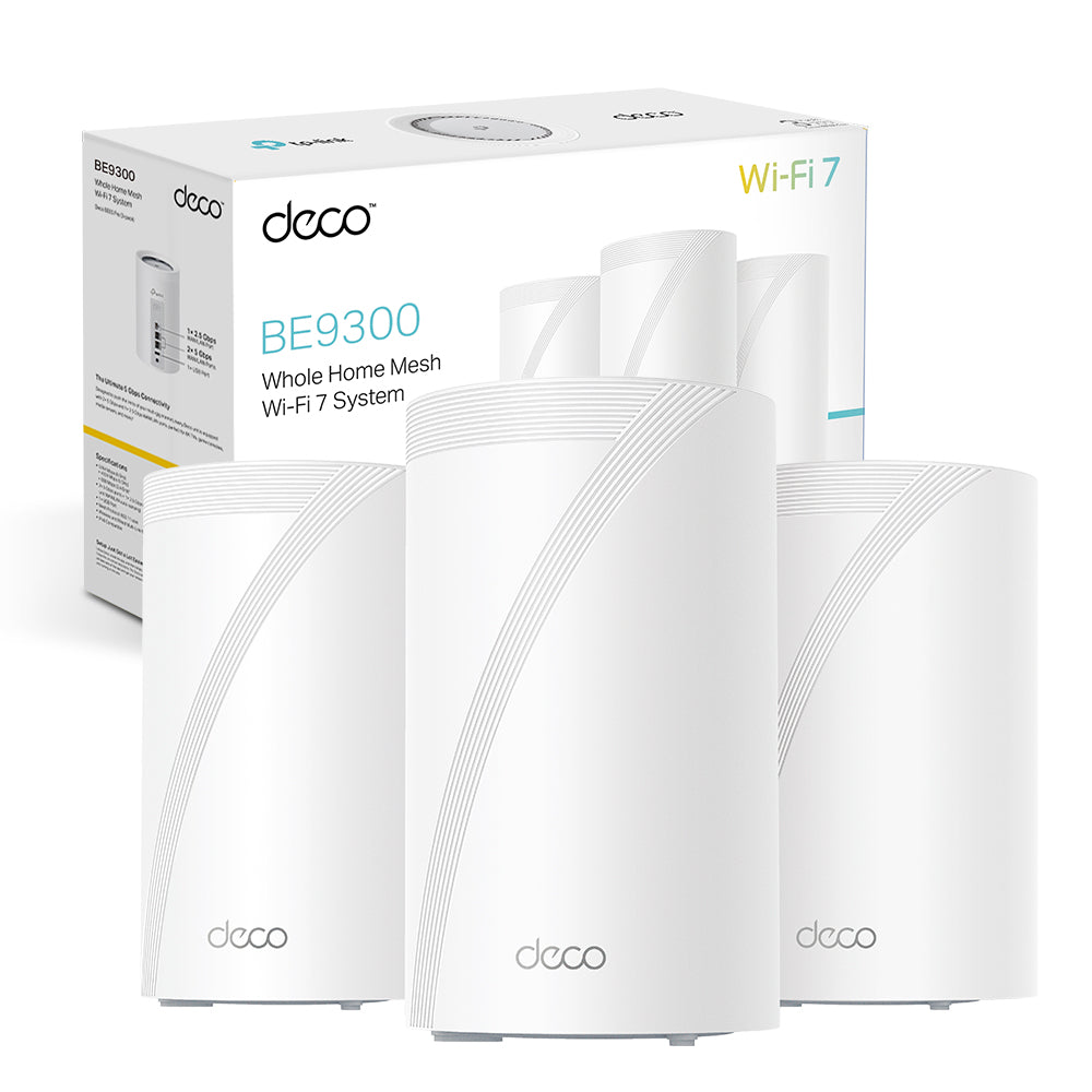 Deco BE65 Pro Sistema Mesh Wi-Fi 7 BE9300Mbps 2 Porte 5Gbps, 3pz