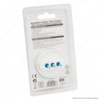 CFG Multipresa Adattatore Triplo Colore Bianco con Protezione Ripristinabile e Spina Rotante - mod. ES013