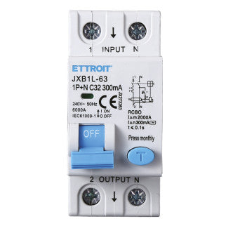 ET 633 - ETTROIT Magnetotermico Differenziale 1P+N 32A 300mA 220V-6KA - Mod. JX273263