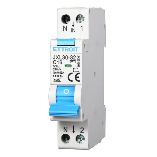 ET 687 - ETTROIT Magnetotermico Differenziale 1P+N 16A 30mA 220V-6KA - Mod. JX251661