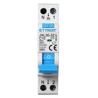 ET 690 - ETTROIT Magnetotermico Differenziale 1P+N 10A 30mA 220V-6KA - Mod. JX251061
