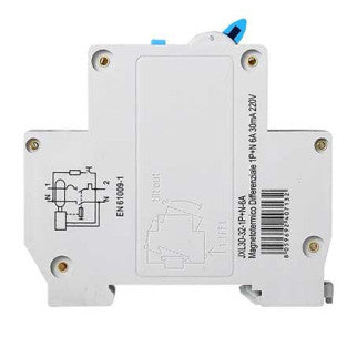 ET 693 - ETTROIT Magnetotermico Differenziale 1P+N 6A 30mA 220V-4.5KA - Mod. JX250640