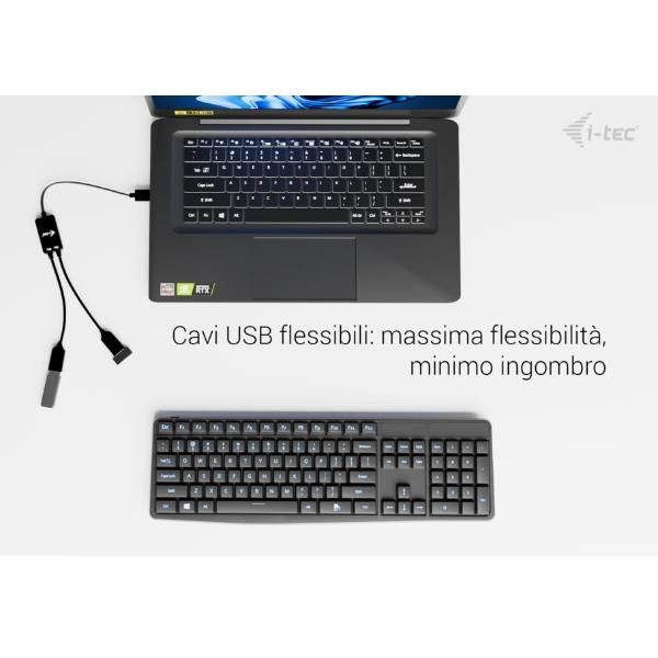 I-TEC CAVO HUB USB-A 2 PORTE 2X USB-A [U3CBLHUB2A]