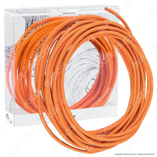 FAI Cavo di Collegamento Elettrico in Corda per Lampade di Design Colore Arancio
