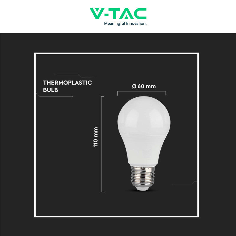 V-Tac VT-2112 Lampadina LED E27 10,5W SMD Goccia A60 - SKU 217350 / 217349 / 217351
