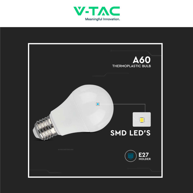 V-Tac VT-2112 Lampadina LED E27 10,5W SMD Goccia A60 - SKU 217350 / 217349 / 217351