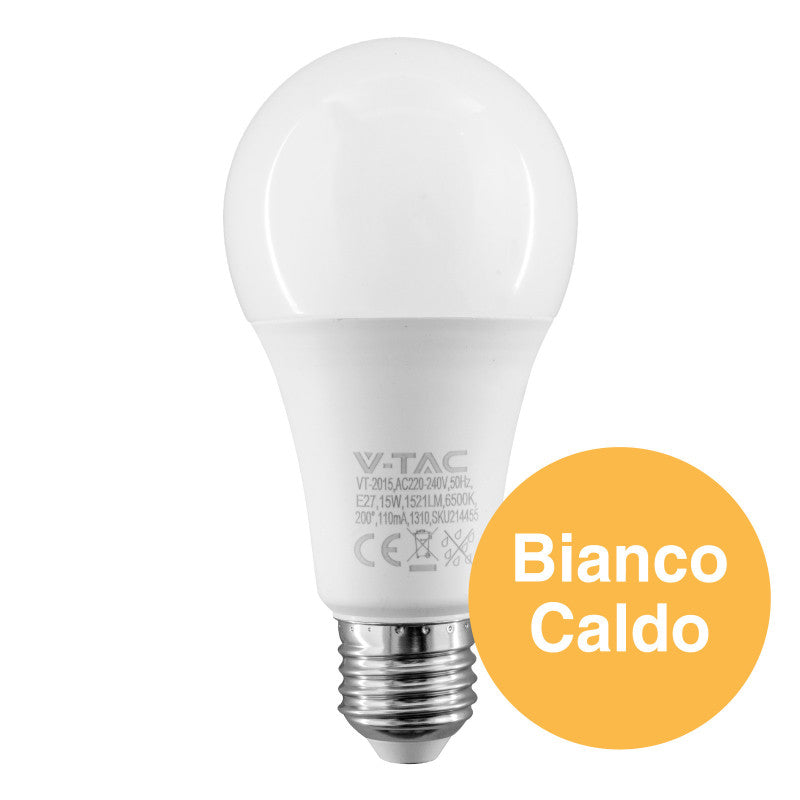 V-Tac VT-2015 Lampadina LED E27 15W A65 Goccia SMD - SKU 214453 / 214454 / 214455
