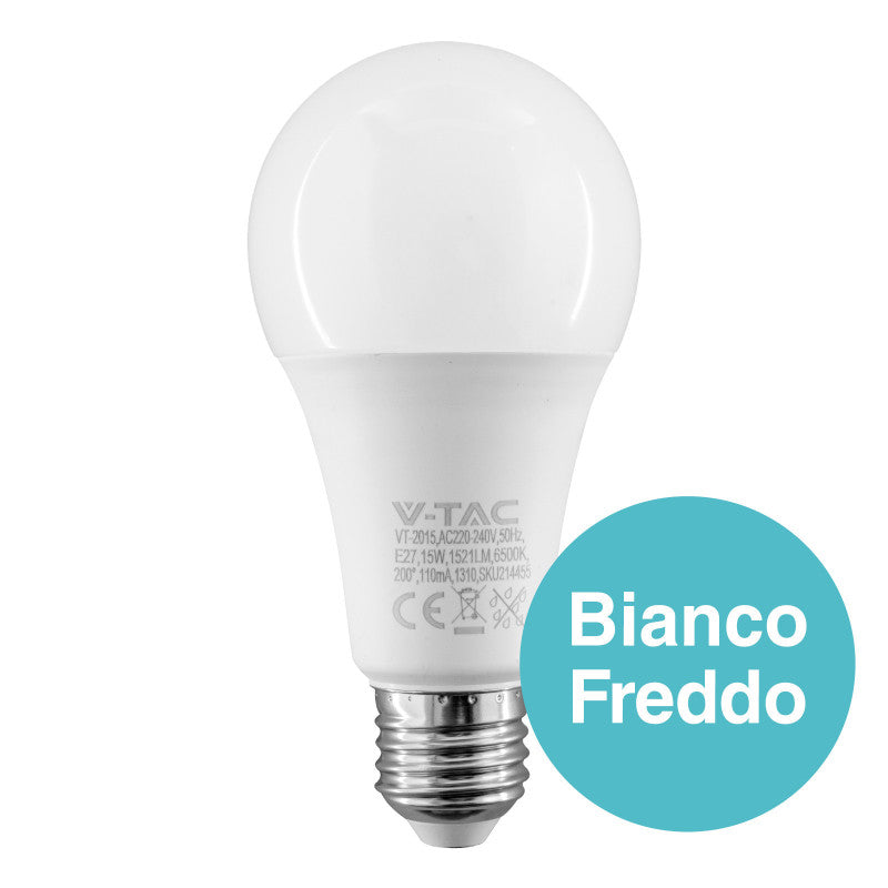 V-Tac VT-2015 Lampadina LED E27 15W A65 Goccia SMD - SKU 214453 / 214454 / 214455