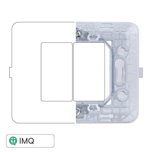 ETTROIT SOLAR SUPPORTO 2POSTI - Mod. MT0202 - Compatibile con BTicino MATIX