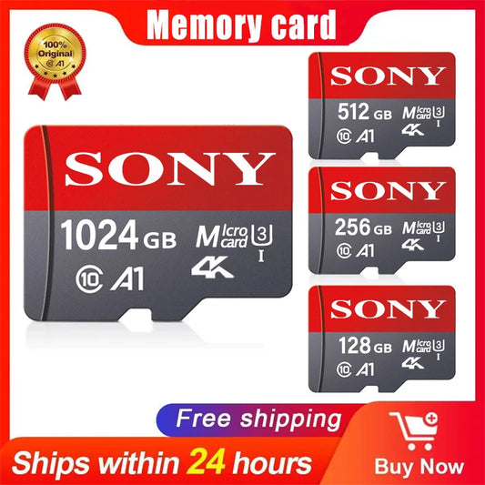 SONY Micro SD Card Mini Memory Card classe 10 32GB 64GB 128GB 256GB U3 4K ad alta velocità Cartao De Memoria Memoria Memoria Flash TF Mecard C10 - Consegna in 14 giorni