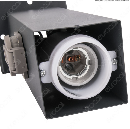 V-Tac VT-1156-2 Portalampada per Lampadine E27 da Giardino con Fissaggio a Terra e 2 Prese Schuko IP44 - SKU 8822