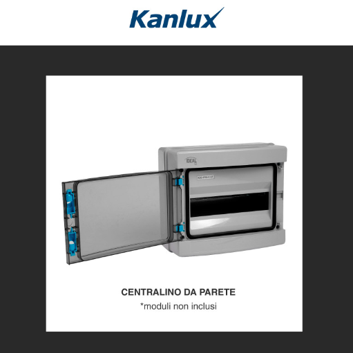 Kanlux Ideal Centralino da Parete 1x12P Compatibile con Sistemi Fotovoltaici IK10 Colore Grigio - mod. 38452