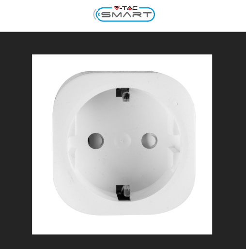 V-Tac Smart VT-5172 Presa Schuko 16A Wi-Fi con Spina Schuko Compatibile Amazon Alexa e Google Assistant - SKU 7696