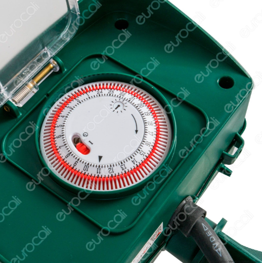 V-Tac VT-1112-3 Multipresa IP44 2 Posti con Prese Schuko da Giardino con Timer e Picchetto da Terra Cavo 3 Metri
