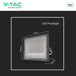 V-Tac VT-44030CCT Faro LED 30W Faretto SMD IP65 LED Sostituibili CCT Changing Color 3in1 Colore Grigio - SKU 23613