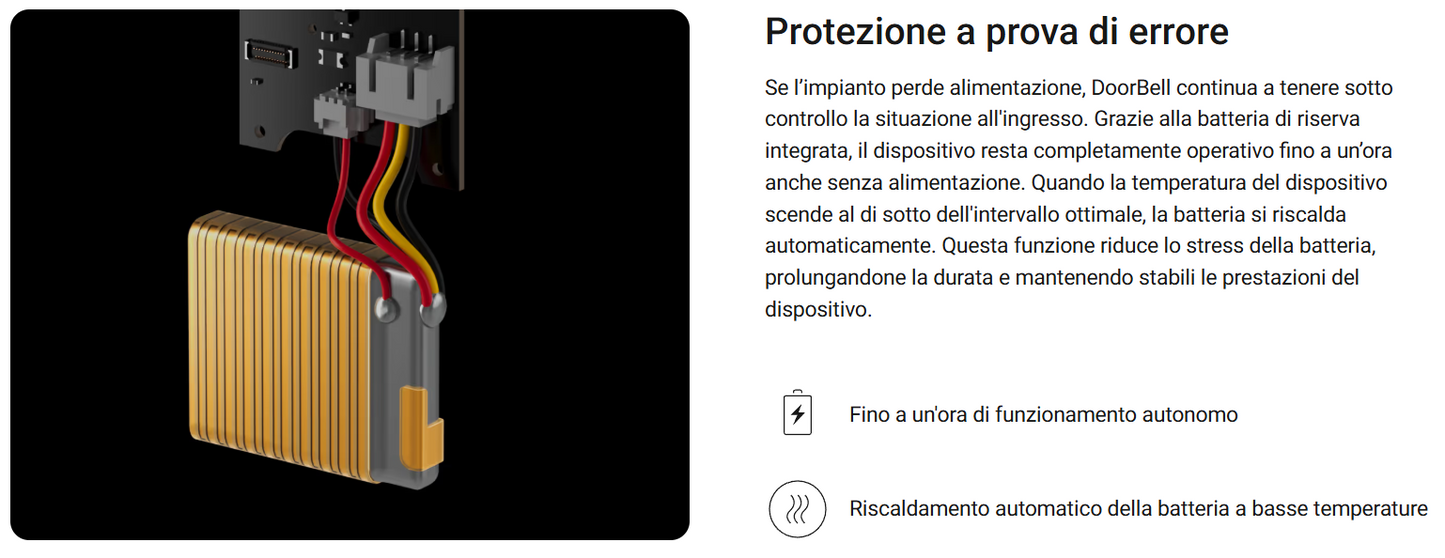 Ajax - Videocitofono con IA integrata, sensore PIR e controllo tramite le app (DoorBell)
