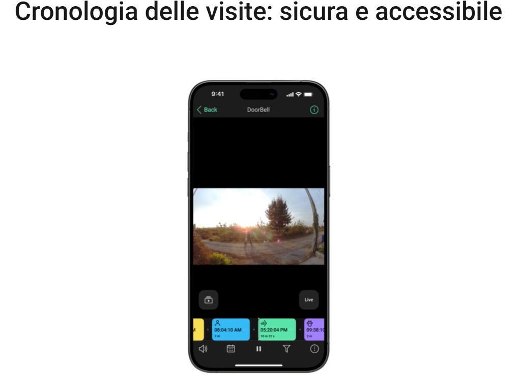 Ajax - Videocitofono con IA integrata, sensore PIR e controllo tramite le app (DoorBell)
