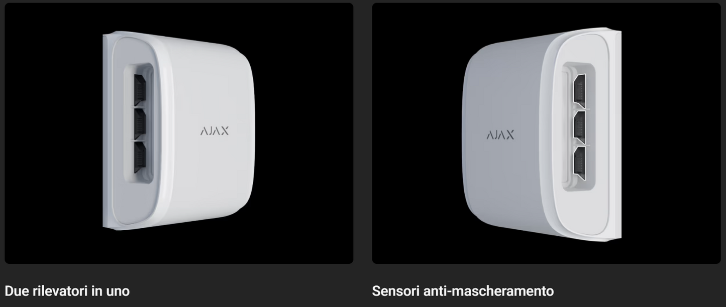 Ajax - Rilevatore di movimento a tenda wireless a doppia tecnologia da esterno e interno - DualCurtain Outdoor Jeweller