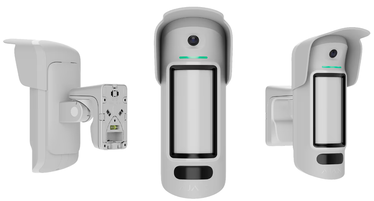 Ajax - Rilevatore di movimento a tenda wireless a doppia tecnologia con possibilità estese di foto-verifica. Per l'installazione all'esterno a un'altezza di 2–4 m. - CurtainCam Outdoor HighMount (PhOD) Jeweller