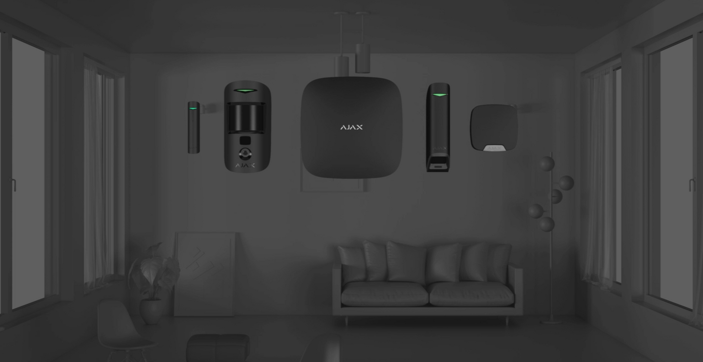 Ajax - StarterKit (4G) - Hub 2 4G+ MotionPtotect + DoorProtect + SpaceControl