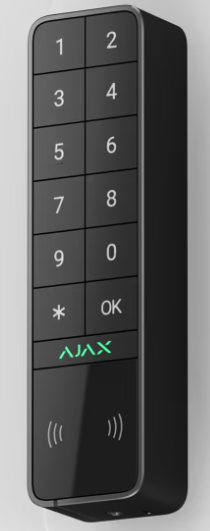 Ajax - Tastiera wireless che supporta l'autenticazione tramite Pass, Tag, smartphone e codici. Per uso in ambienti esterni e interni. - KeyPad Outdoor Jeweller