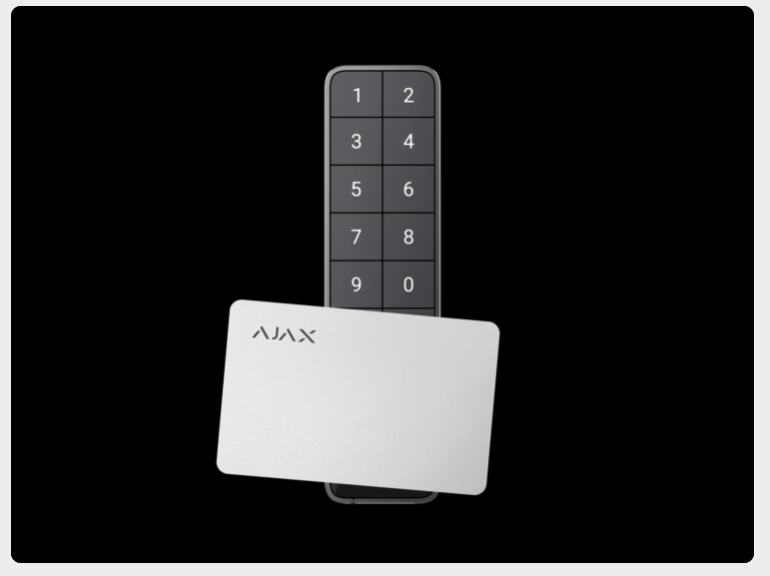 Ajax - Tastiera wireless che supporta l'autenticazione tramite Pass, Tag, smartphone e codici. Per uso in ambienti esterni e interni. - KeyPad Outdoor Jeweller