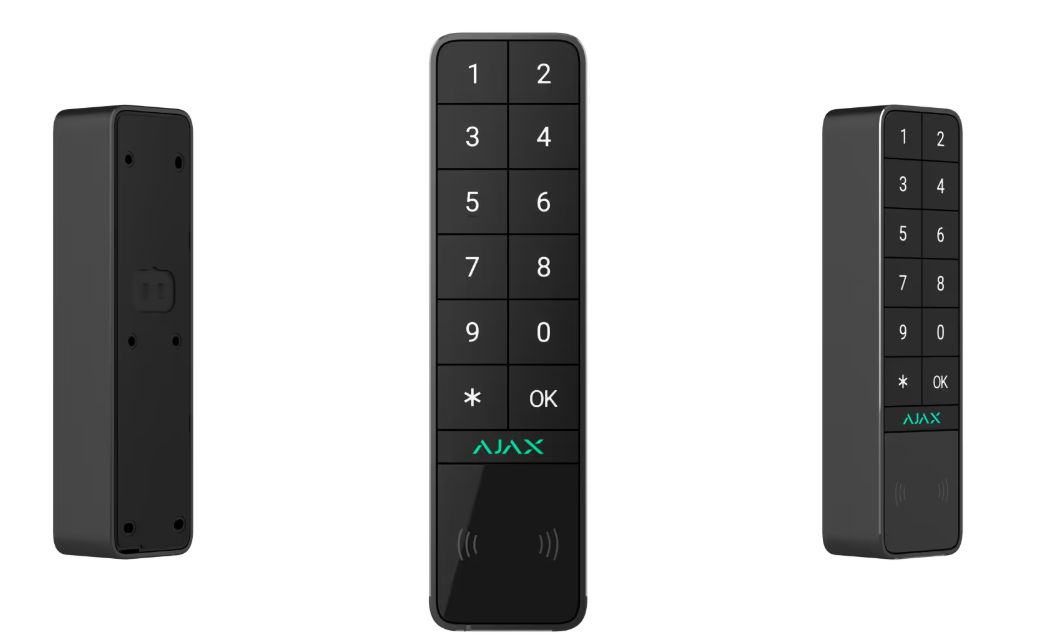 Ajax - Tastiera wireless che supporta l'autenticazione tramite Pass, Tag, smartphone e codici. Per uso in ambienti esterni e interni. - KeyPad Outdoor Jeweller