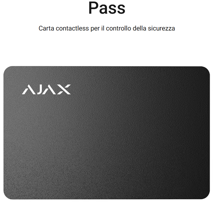 Ajax - Carta contactless per il controllo della sicurezza - Pass