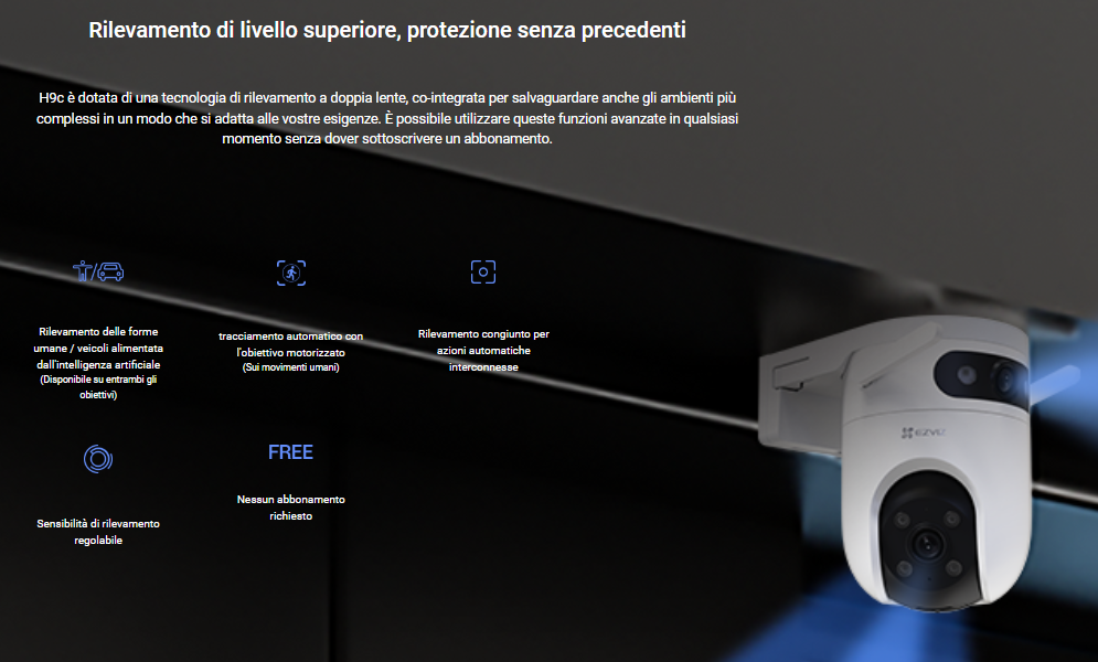 -🔥 Offerta a tempo – 109,99€ - valida fino al 26/02/26 al CHECKOUT - EZVIZ - H9c Dual 2K - Telecamera a doppia ottica 3+3 MP da esterno, Wi-Fi