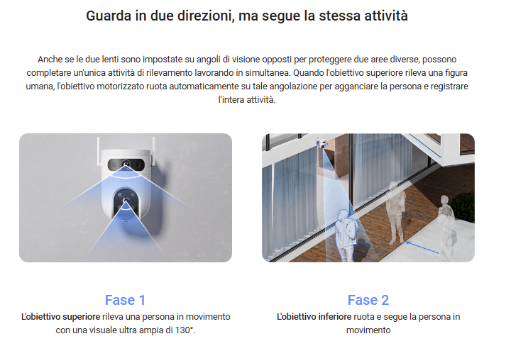 -🔥 Offerta a tempo – 109,99€ - valida fino al 26/02/26 al CHECKOUT - EZVIZ - H9c Dual 2K - Telecamera a doppia ottica 3+3 MP da esterno, Wi-Fi