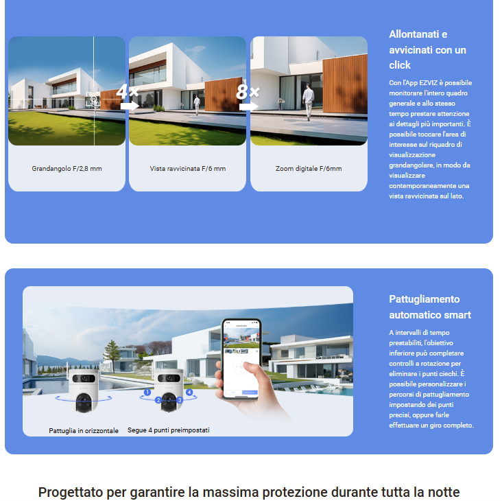 -🔥 Offerta a tempo – 109,99€ - valida fino al 26/02/26 al CHECKOUT - EZVIZ - H9c Dual 2K - Telecamera a doppia ottica 3+3 MP da esterno, Wi-Fi