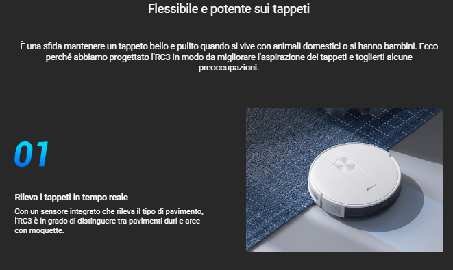 -🔥 Offerta a tempo – 121,99€ - valida fino al 26/02/26 al CHECKOUT - EZVIZ - CS-RC3 Robot Aspirapolvere con Navigazione Intelligente 30 W Bianco