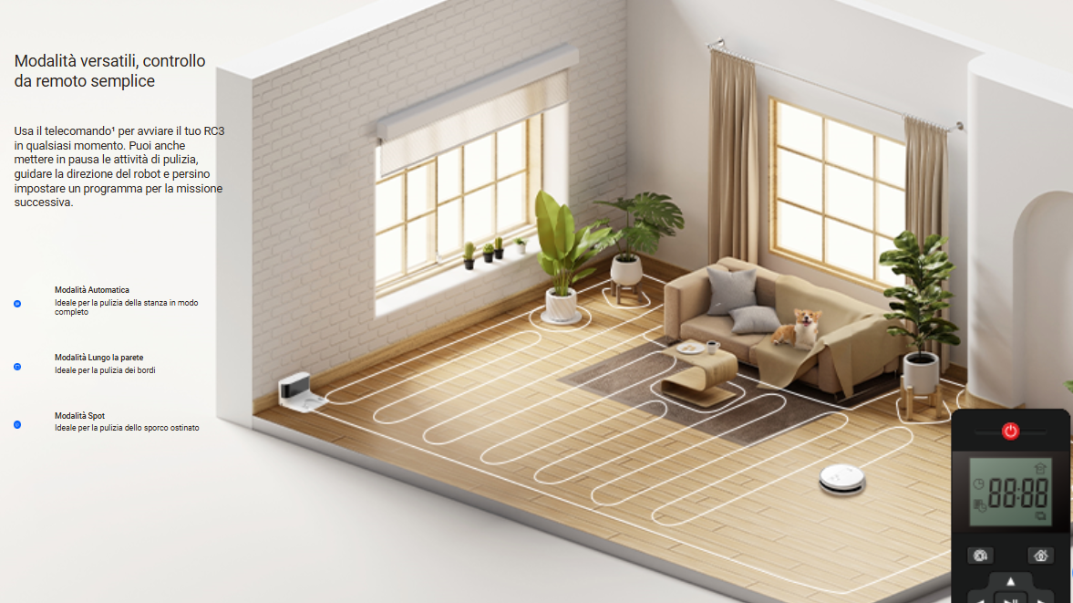 -🔥 Offerta a tempo – 121,99€ - valida fino al 26/02/26 al CHECKOUT - EZVIZ - CS-RC3 Robot Aspirapolvere con Navigazione Intelligente 30 W Bianco