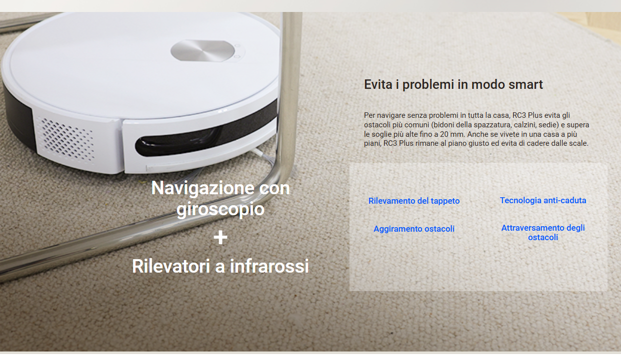 -🔥 Offerta a tempo – 182,99€ - valida fino al 26/02/26 al CHECKOUT - EZVIZ -RC3 Plus - Robot Aspirapolvere con Base a Svuotamento Automatico Polvere