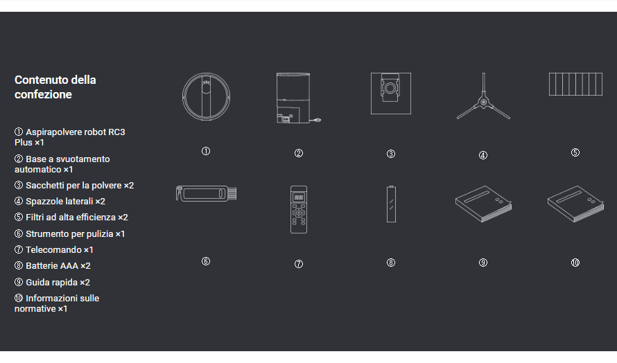 -🔥 Offerta a tempo – 182,99€ - valida fino al 26/02/26 al CHECKOUT - EZVIZ -RC3 Plus - Robot Aspirapolvere con Base a Svuotamento Automatico Polvere