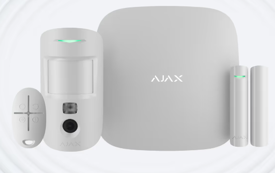 Ajax - StarterKit Cam (2G) - Hub 2G+ MotionCam + DoorProtect + SpaceControl Jeweller