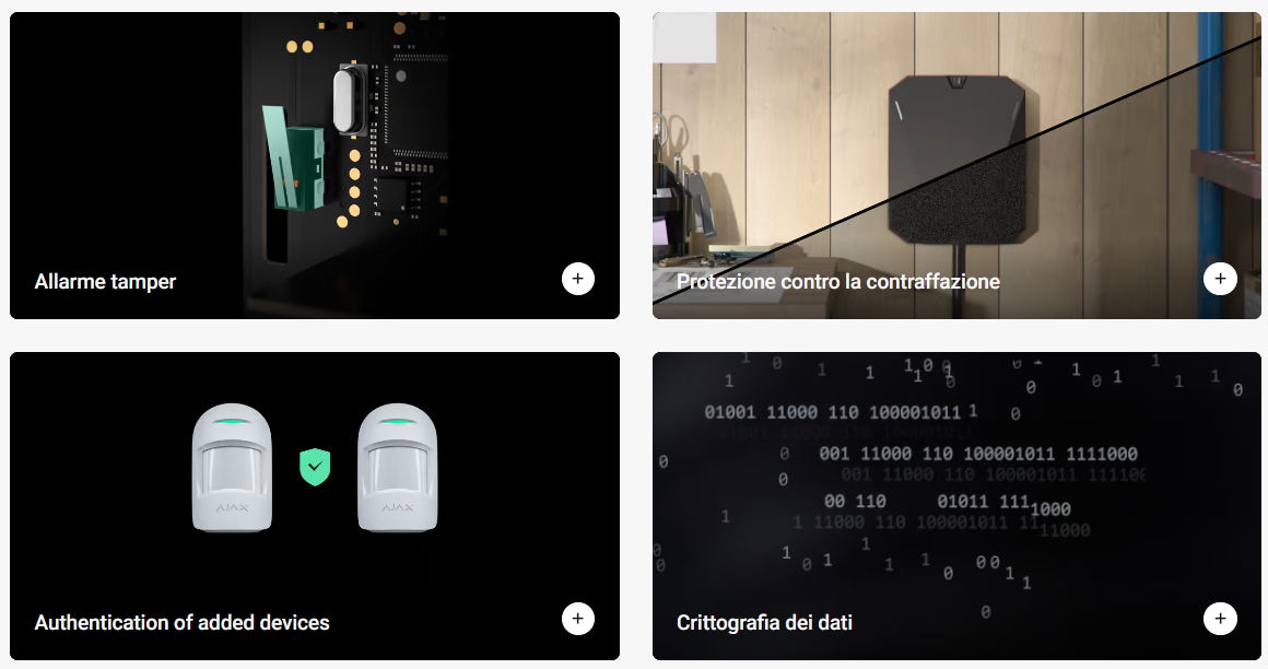 Ajax - Hub BP Jeweller - Unità centrale wireless alimentata a batteria. 149623.263.BL1 - 149624.263.WH1