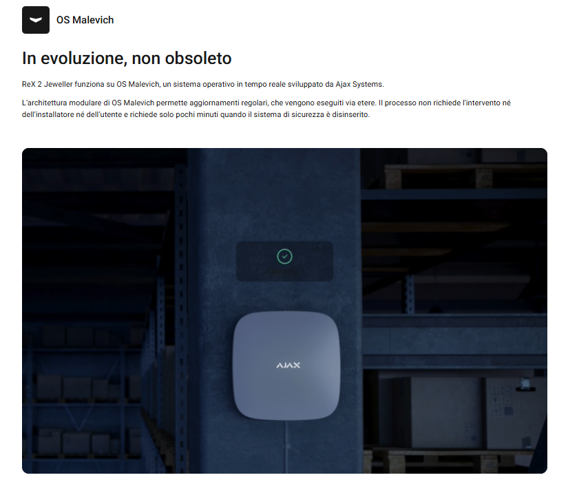 Ajax - ReX 2 Jeweller Ripetitore wireless con il supporto di foto-verifica e connessione Ethernet. 38208.106.BL1 - 38207.106.WH1