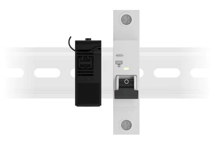 Ajax - DIN Holder - Supporto per fissare Relay o WallSwitch su una guida DIN 51170.132.BL
