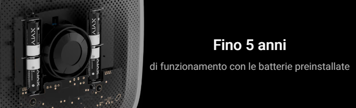Ajax - Sirena wireless da interno ed esterno (StreetSiren Jeweller) 38179.07.BL1/38178.07.WH1