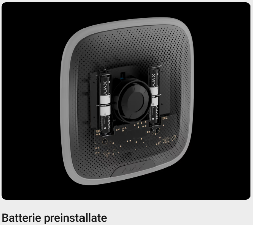 Ajax - Sirena wireless da interno ed esterno (StreetSiren Jeweller) 38179.07.BL1/38178.07.WH1