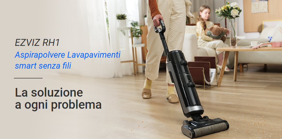 -🔥 Offerta a tempo – 281,54€ - valida fino al 26/02/26 al CHECKOUT - EZVIZ -RH1 Aspirapolvere e lavapavimenti 3 in 1 Senza Fili Intelligente
