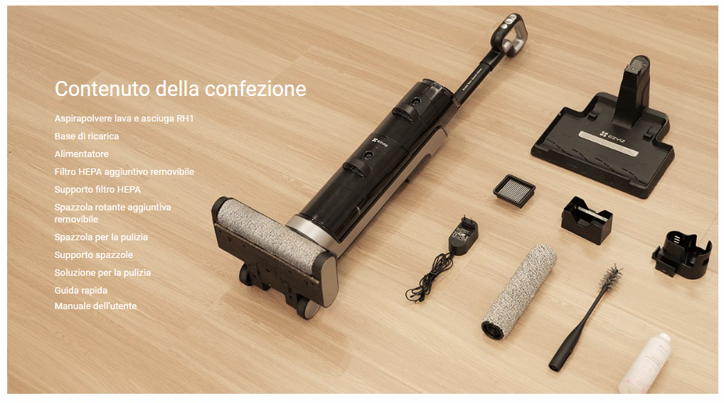 -🔥 Offerta a tempo – 281,54€ - valida fino al 26/02/26 al CHECKOUT - EZVIZ -RH1 Aspirapolvere e lavapavimenti 3 in 1 Senza Fili Intelligente