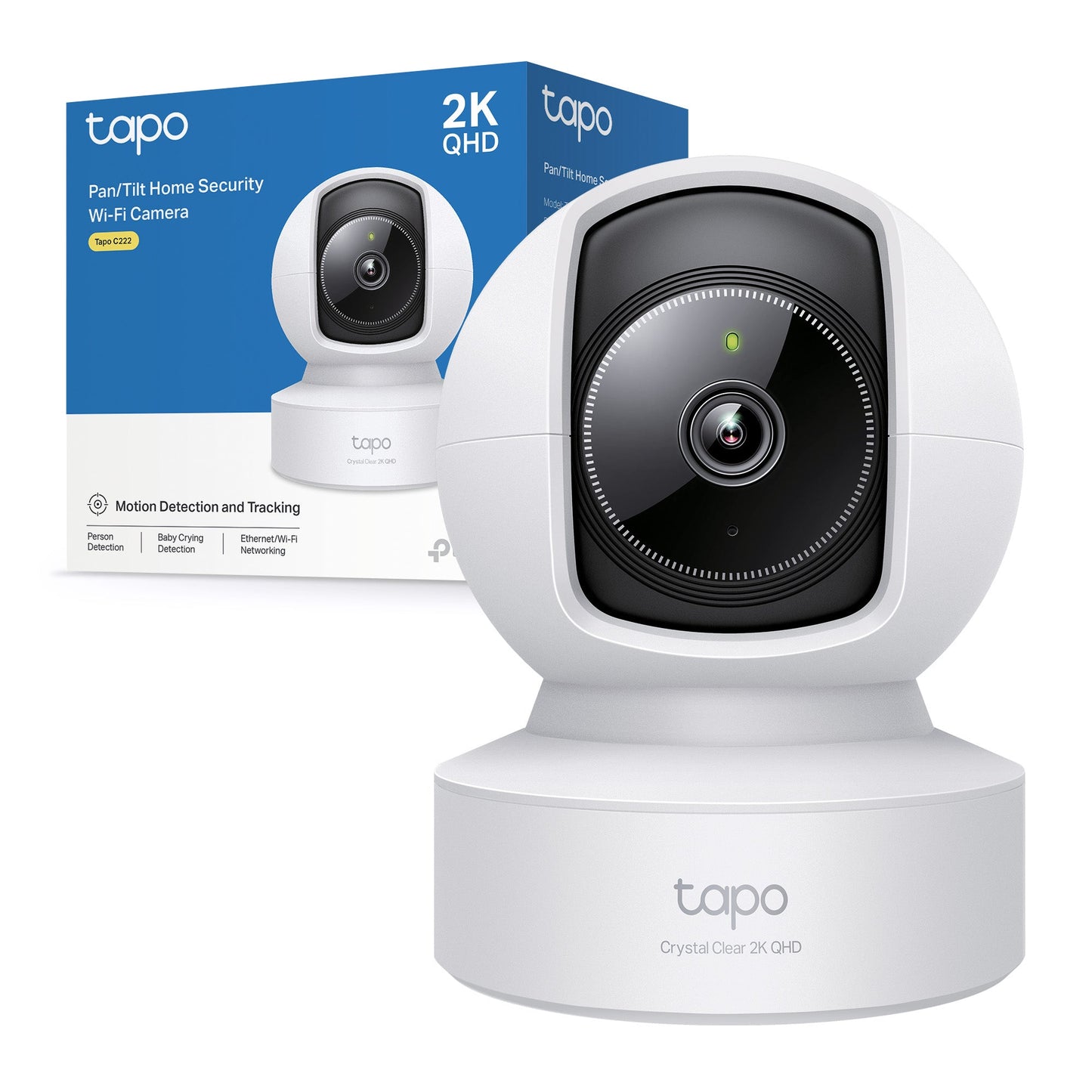 Tapo C222 Telecamera Wi-Fi Interno 2K 4MP, 360° Visuale, Porta Ethernet