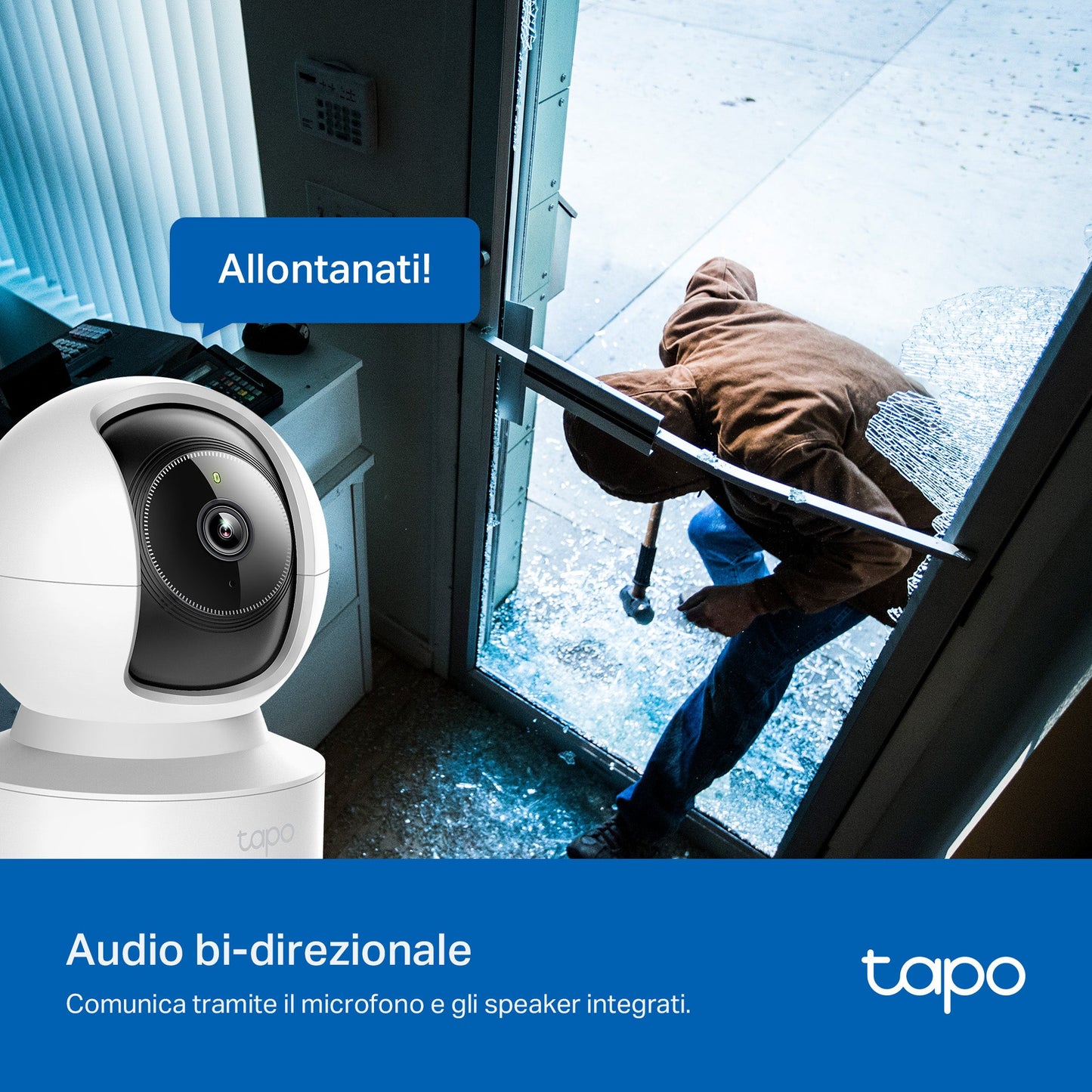 Tapo C222 Telecamera Wi-Fi Interno 2K 4MP, 360° Visuale, Porta Ethernet