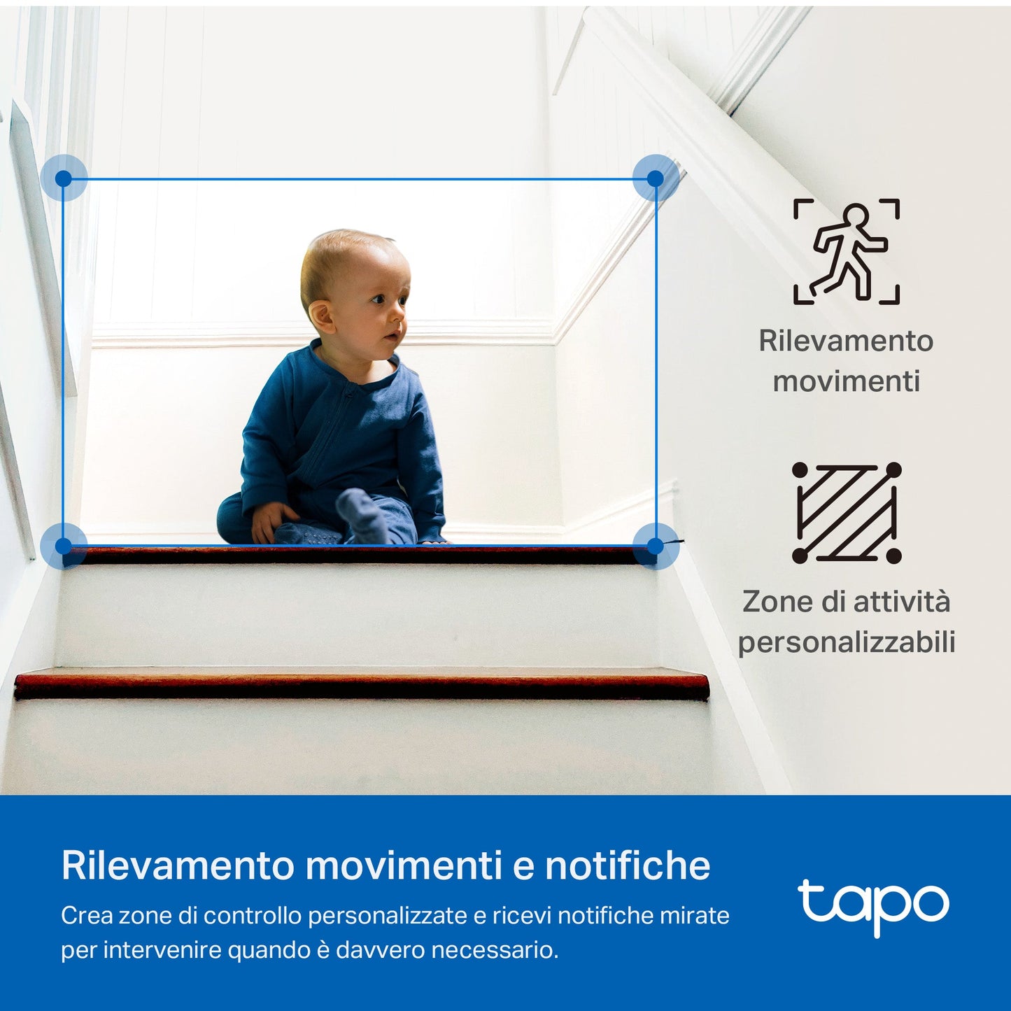 Tapo C222 Telecamera Wi-Fi Interno 2K 4MP, 360° Visuale, Porta Ethernet