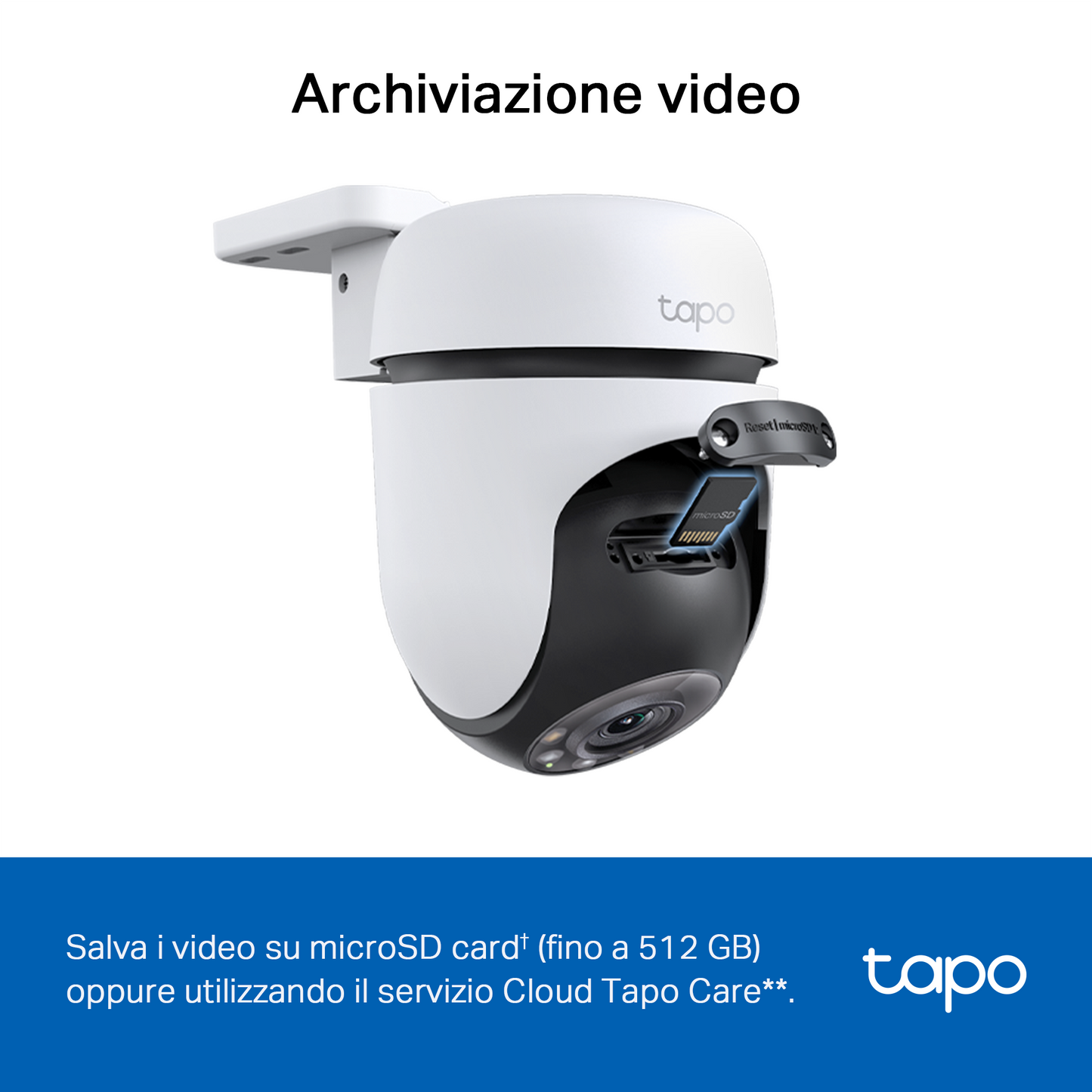 Tapo C510W Telecamera Wi-Fi Esterno 2K 3MP, 360° Visuale, Visione Notturna a Colori, 2pz, ⚠️Non a batteria