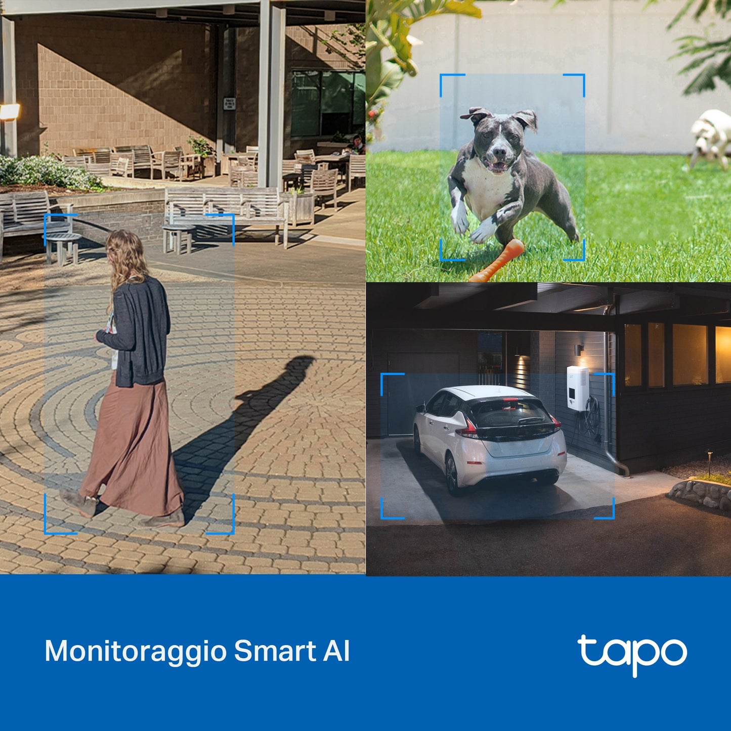 Tapo C520WS Telecamera Wi-Fi Esterno 2K 4MP, 360° Visuale, Visione Notturna a Colori Starlight, Wi-Fi/Ethernet, ⚠️Non a batteria