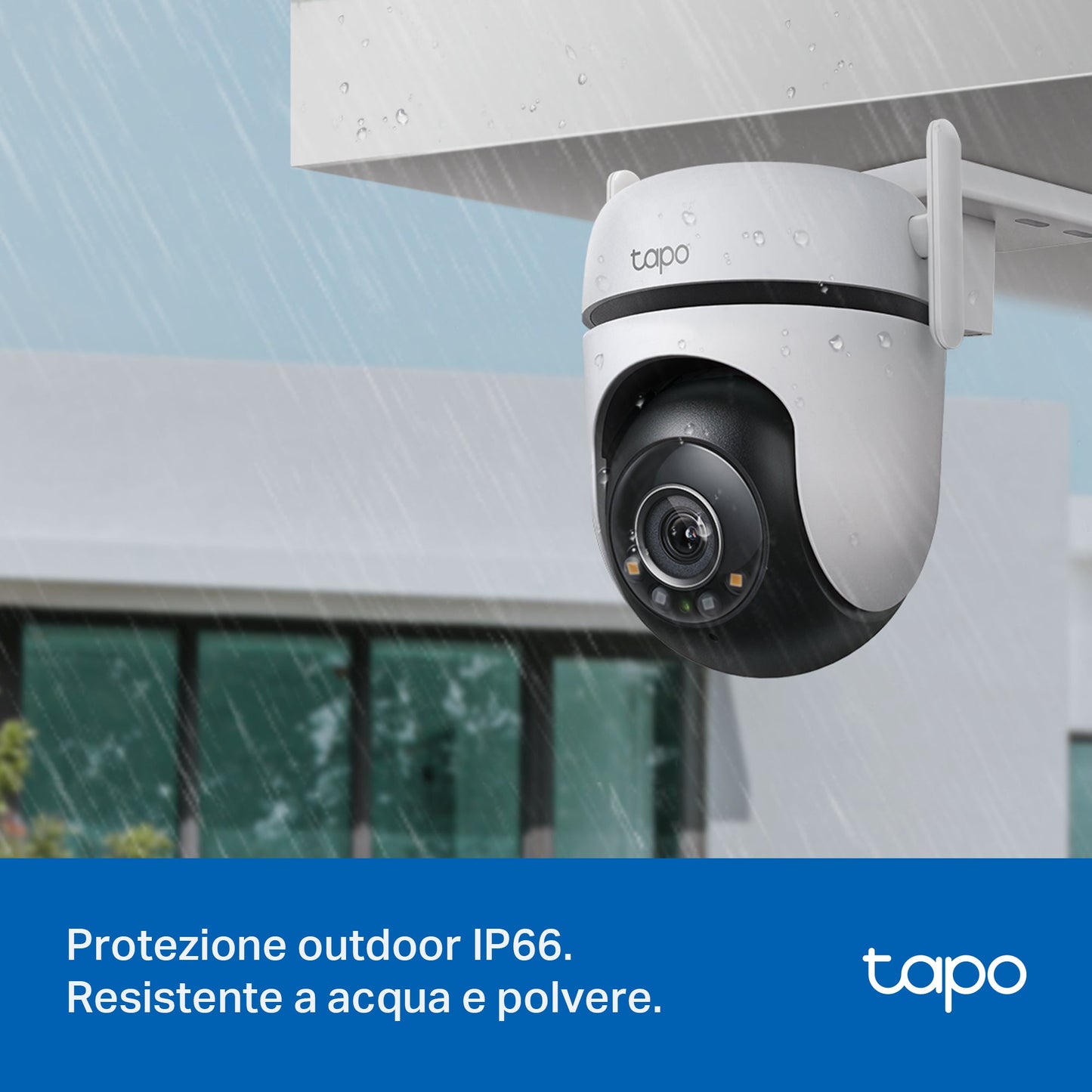Tapo C520WS Telecamera Wi-Fi Esterno 2K 4MP, 360° Visuale, Visione Notturna a Colori Starlight, Wi-Fi/Ethernet, ⚠️Non a batteria