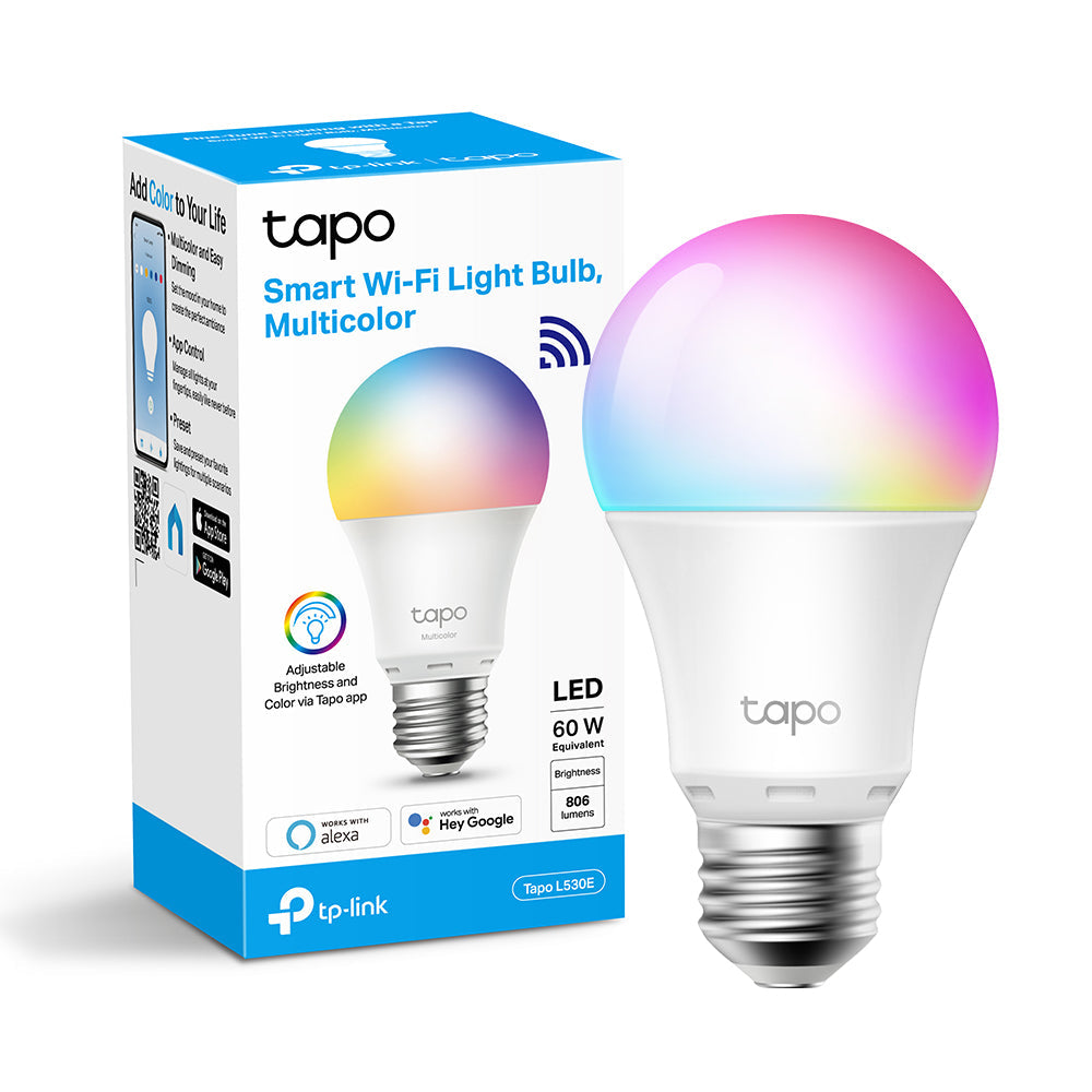 Tapo L530E Lampadina LED Smart Wi-Fi Multicolore E27, Controllo Vocale con Alexa
